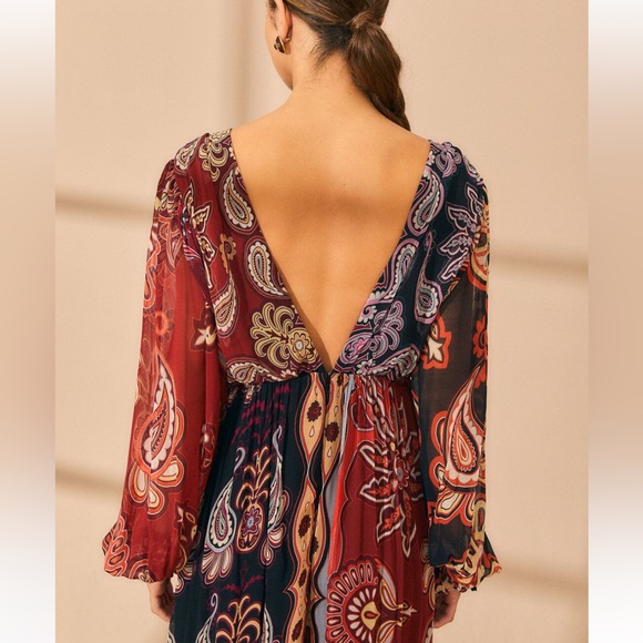 Farm Rio Black Sweet Mermaids V Neck Maxi Dress sz large new with tag - Picture 5 of 8